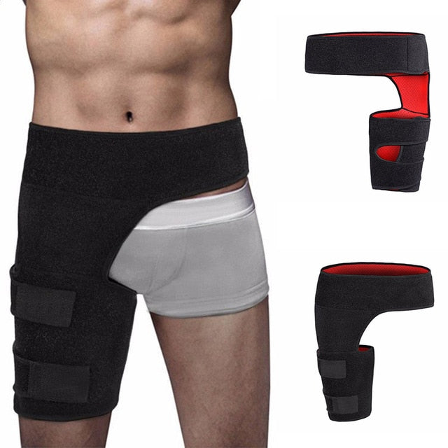 New Groin Support Wrap Hip Joint Support Waist Groin Sacrum Pain Relief Strain Arthritis Protector Hip Thigh Brace(Left/right )